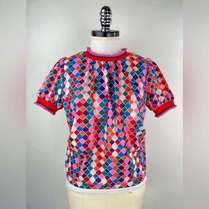 💚 2973. Multicolor Short Sleeve Top
